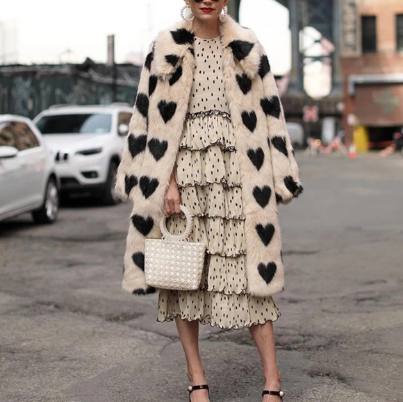 Jackets & Blazers - Black Hearts Faux Fur Lux Driving Midi Coat In Honey
